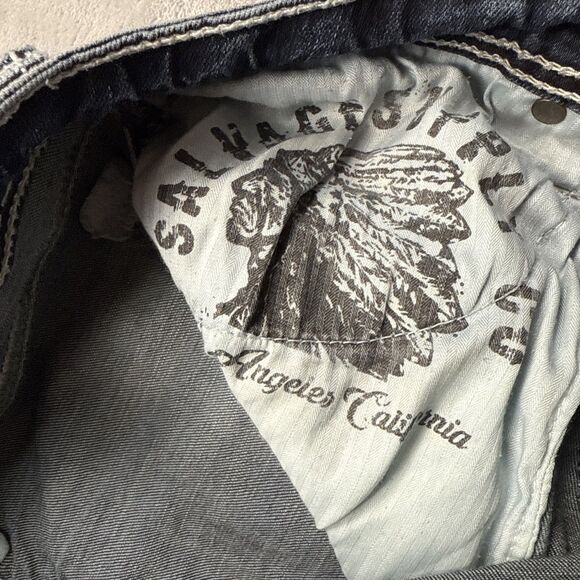 Salvage Havoc Jeans Men’s 30x33 Slim Straight Distressed Blue Denim - Picture 8 of 11